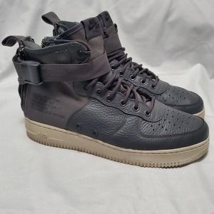2017 Nike SF Air Force 1 Mid Gray Urban Utility FTWR 917753-004 Men Size 9